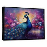 Vibrant Peacock II - Animals Canvas Wall Art