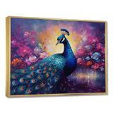 Vibrant Peacock II - Animals Canvas Wall Art