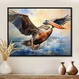 Majestic Pelican Seabird II - Animals Canvas Wall Art