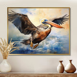 Majestic Pelican Seabird II - Animals Canvas Wall Art