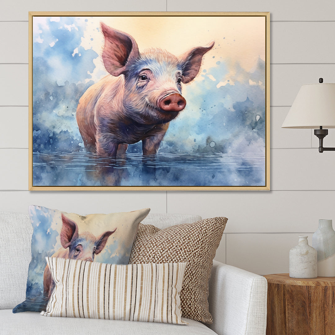 Sweet Piglets - Pig Canvas Wall Art