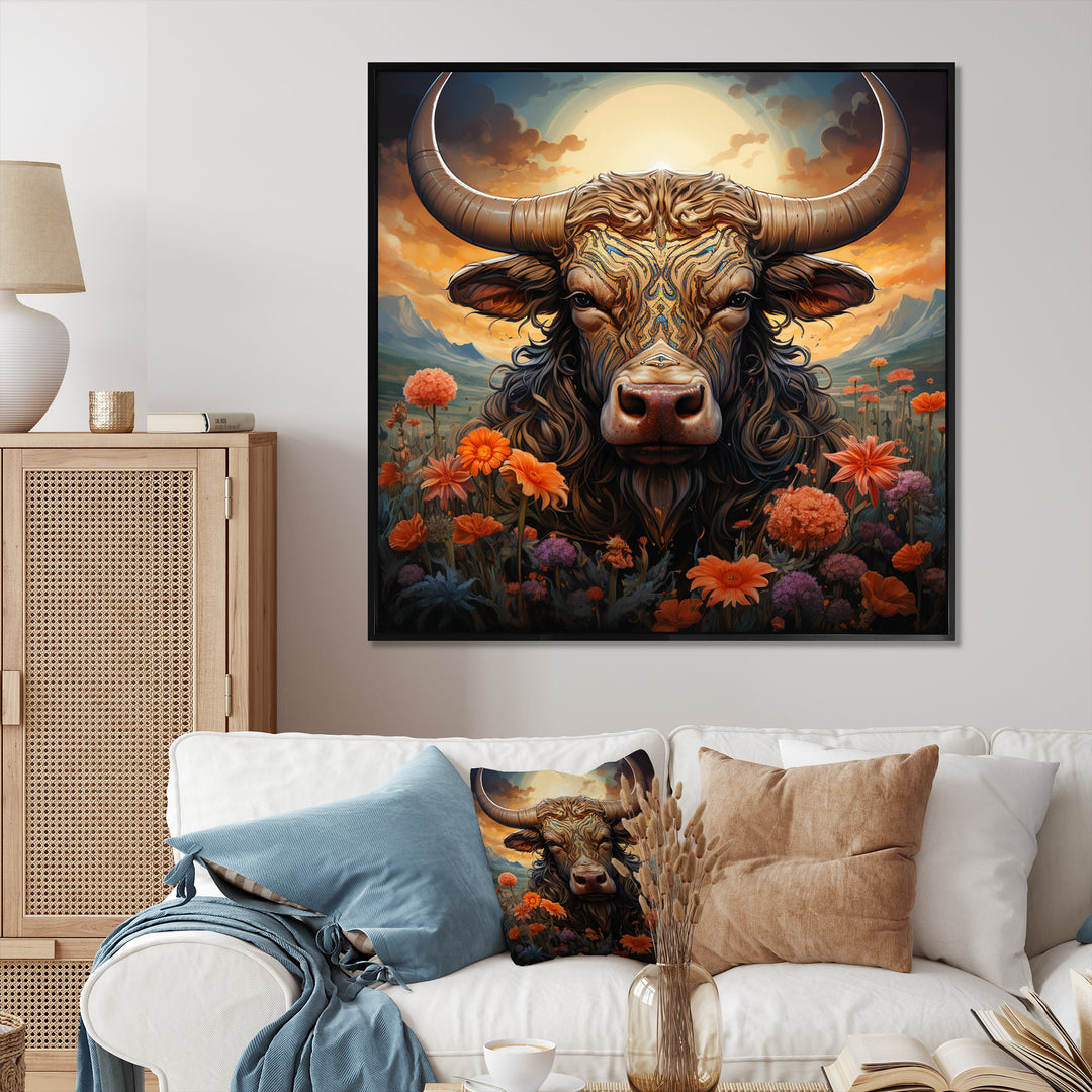 Buffalo At Sunrise - Buffalo Wall Decor