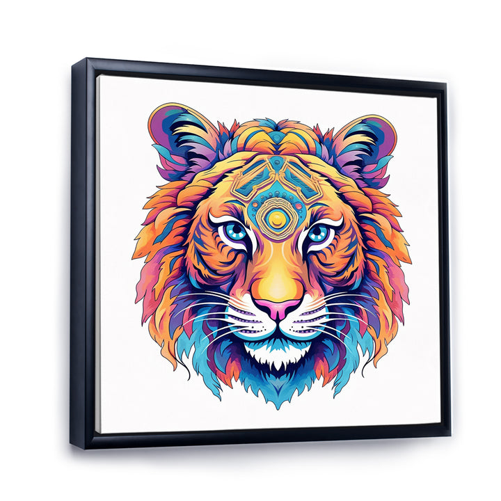 Vibrant Tiger Head - Orange Tiger Wall Art