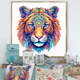 Vibrant Tiger Head - Orange Tiger Wall Art