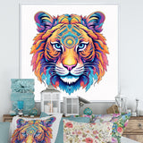 Vibrant Tiger Head - Orange Tiger Wall Art