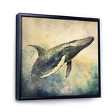 Graceful Whale - Whale Canvas Wall Art