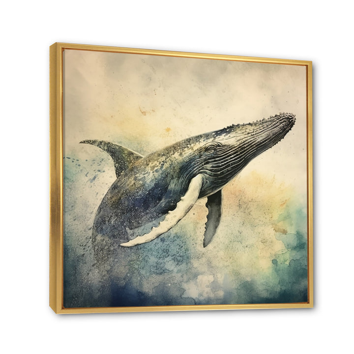 Graceful Whale - Whale Canvas Wall Art