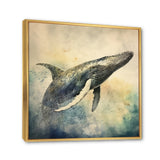 Graceful Whale - Whale Canvas Wall Art