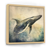 Graceful Whale - Whale Canvas Wall Art