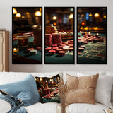 Casino Royale Blackjack I - Split Panel Canvas Art