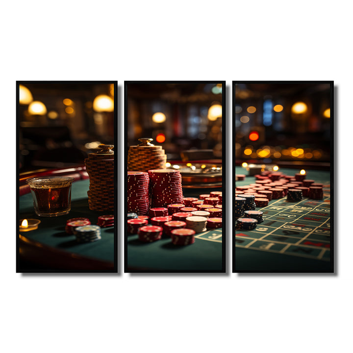 Casino Royale Blackjack I - Split Panel Canvas Art