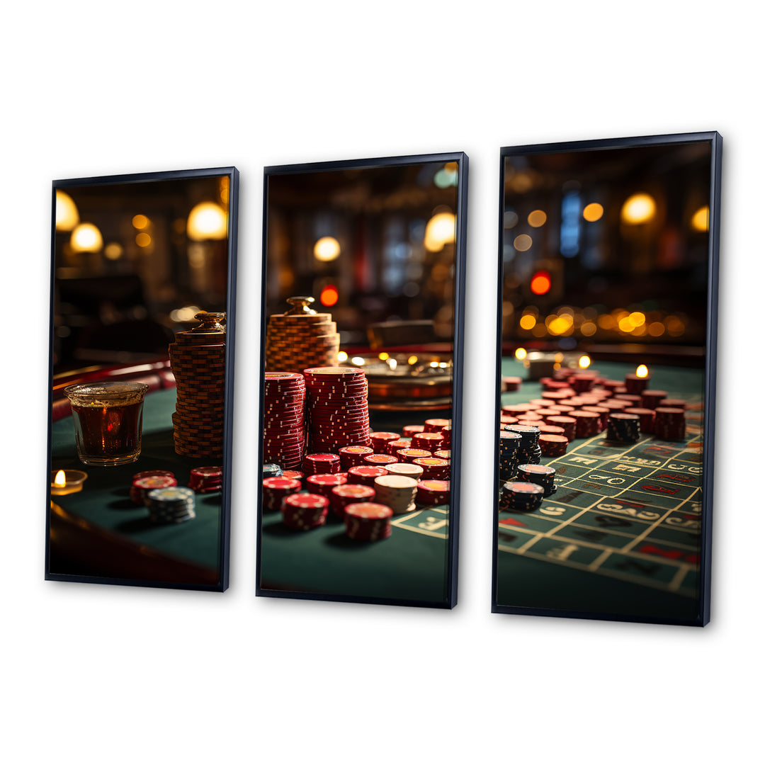 Casino Royale Blackjack I - Split Panel Canvas Art