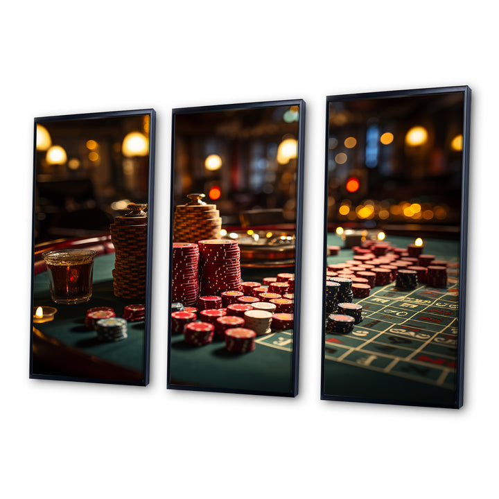Casino Royale Blackjack I - Split Panel Canvas Art