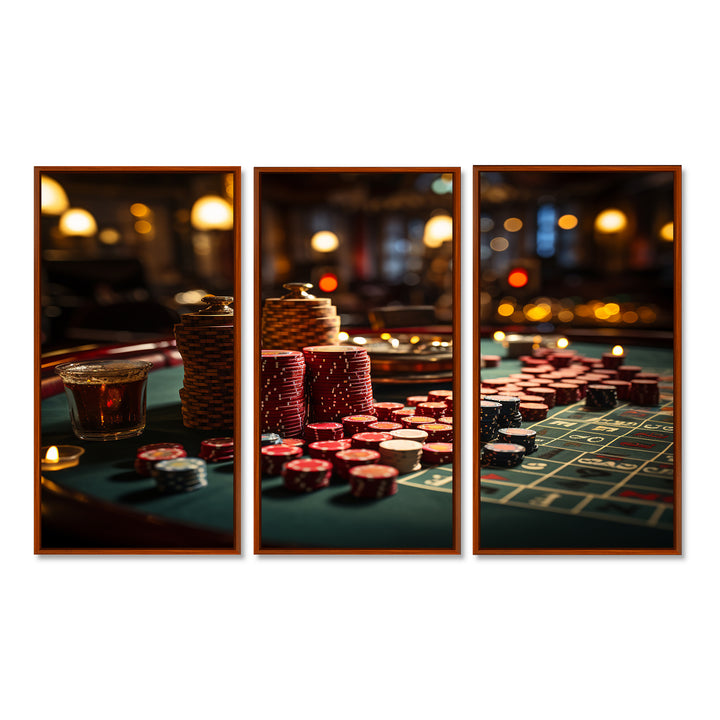 Casino Royale Blackjack I - Split Panel Canvas Art