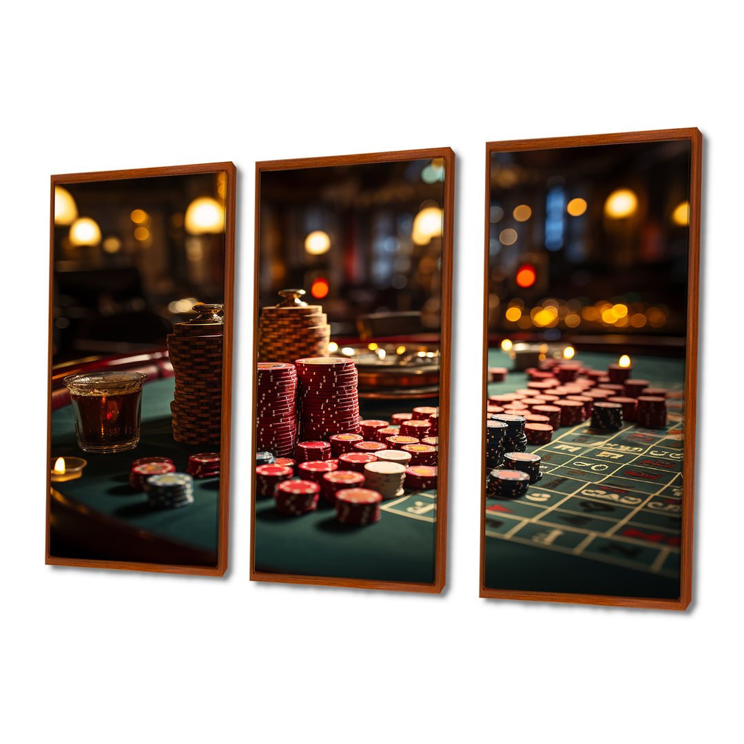 Casino Royale Blackjack I - Split Panel Canvas Art