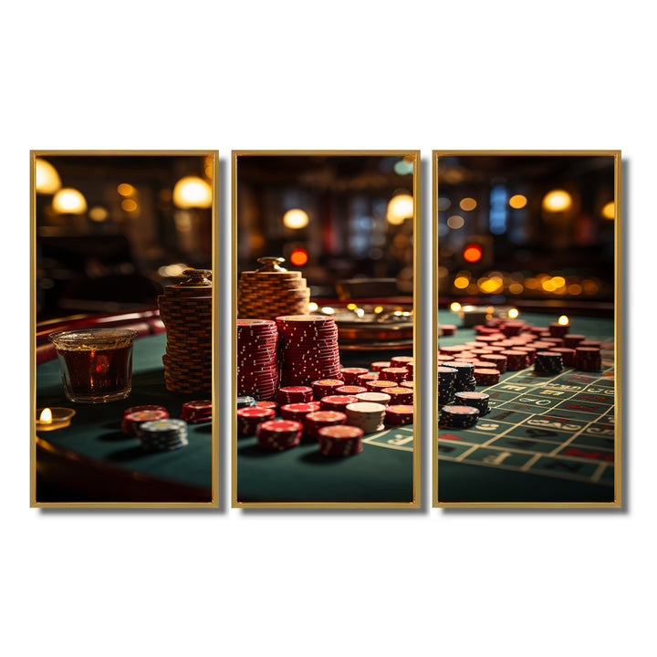 Casino Royale Blackjack I - Split Panel Canvas Art