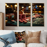 Casino Royale Blackjack I - Split Panel Canvas Art