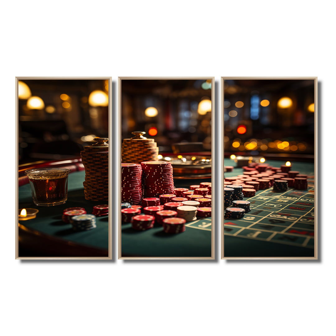 Casino Royale Blackjack I - Split Panel Canvas Art