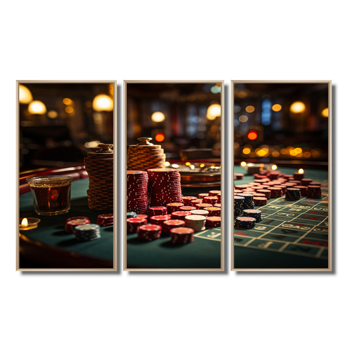 Casino Royale Blackjack I - Split Panel Canvas Art