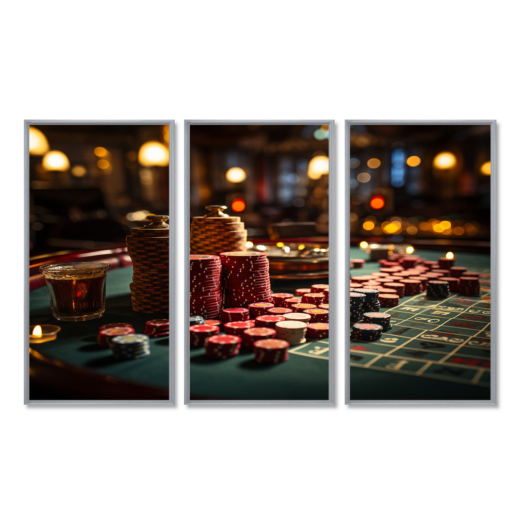 Casino Royale Blackjack I - Split Panel Canvas Art