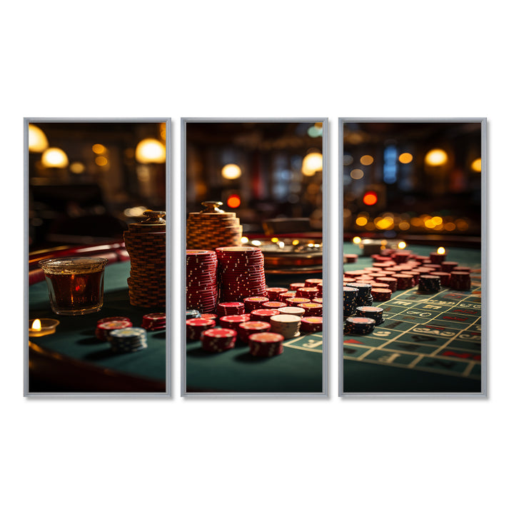 Casino Royale Blackjack I - Split Panel Canvas Art