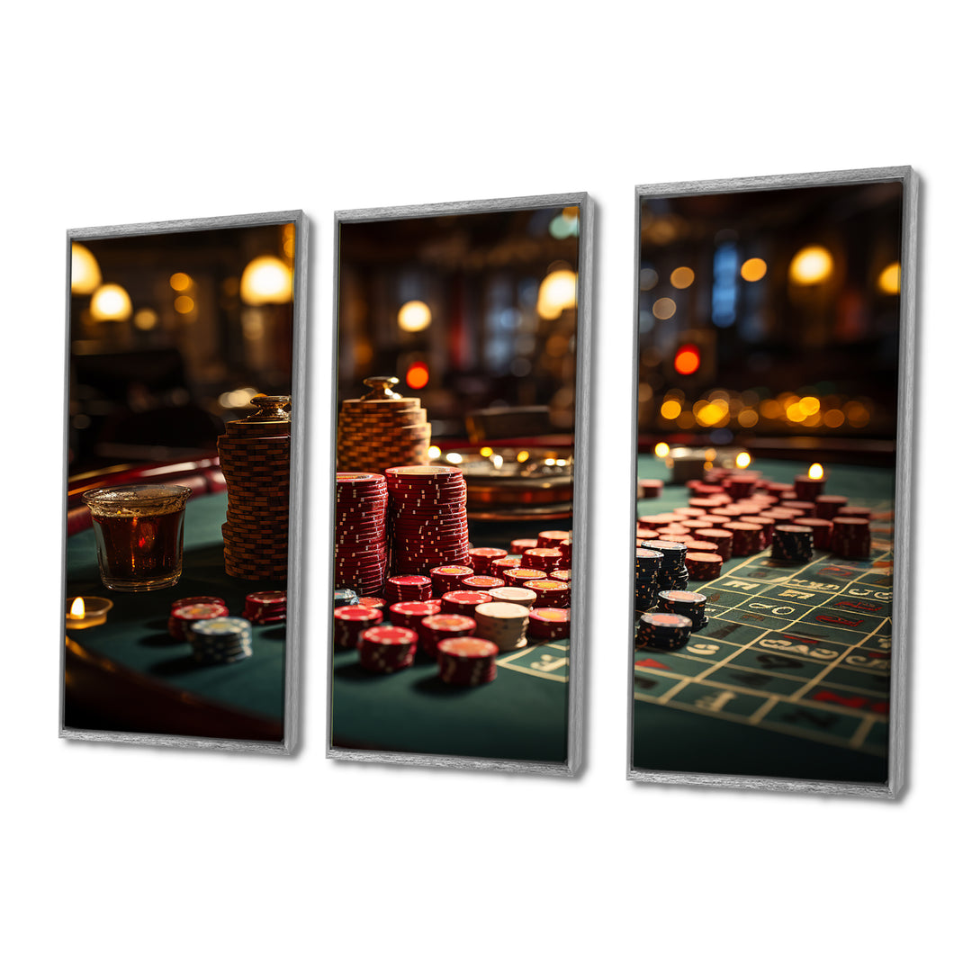 Casino Royale Blackjack I - Split Panel Canvas Art