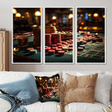 Casino Royale Blackjack I - Split Panel Canvas Art