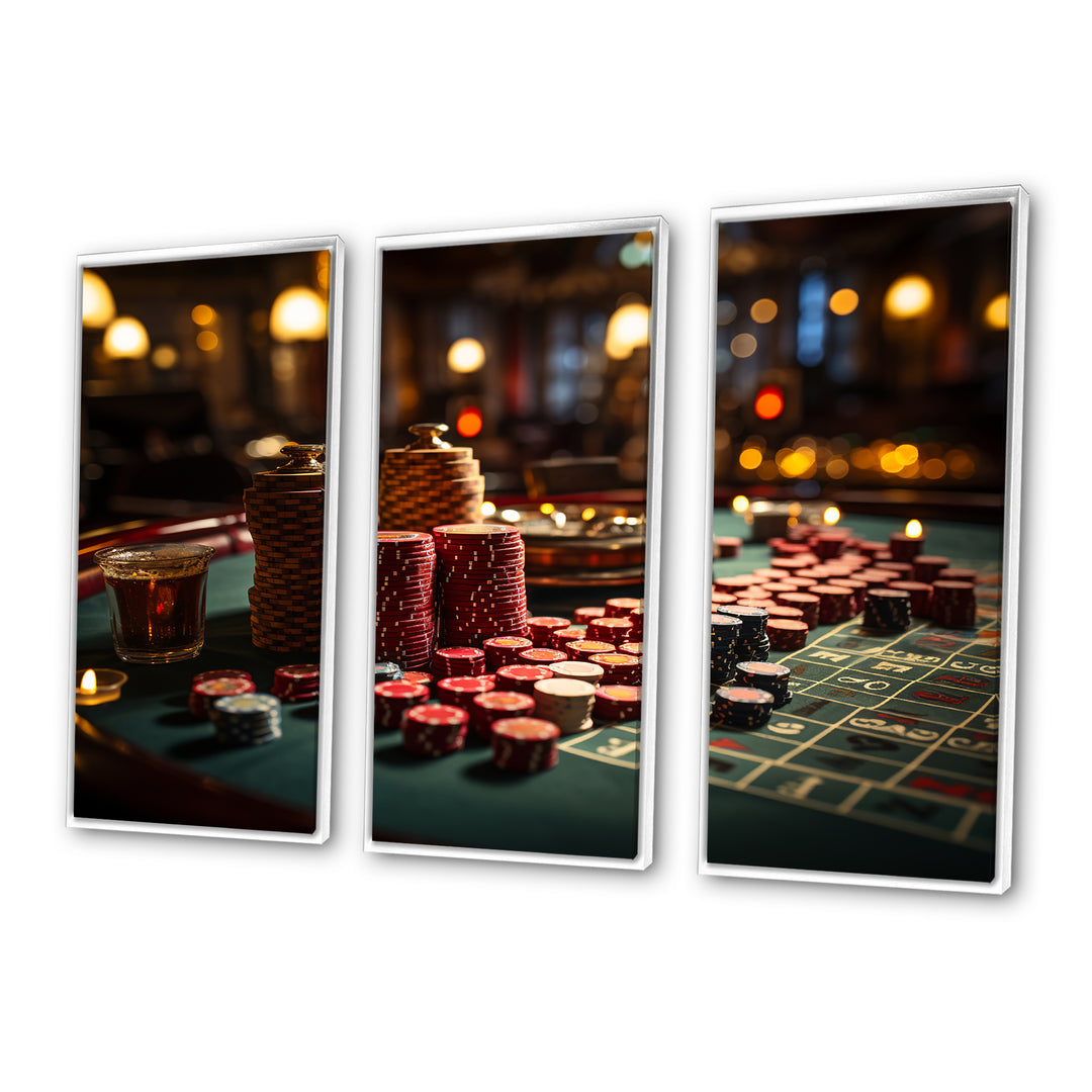 Casino Royale Blackjack I - Split Panel Canvas Art