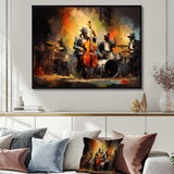 Yellow Orange Jazz Band - Fashion Canvas Wall Art