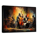 Yellow Orange Jazz Band - Fashion Canvas Wall Art