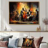 Yellow Orange Jazz Band - Fashion Canvas Wall Art