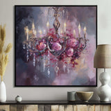 Elegant Floral Chandelier I - Fashion Canvas Wall Art