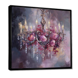 Elegant Floral Chandelier I - Fashion Canvas Wall Art