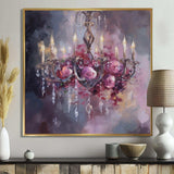 Elegant Floral Chandelier I - Fashion Canvas Wall Art