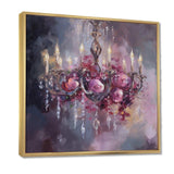 Elegant Floral Chandelier I - Fashion Canvas Wall Art