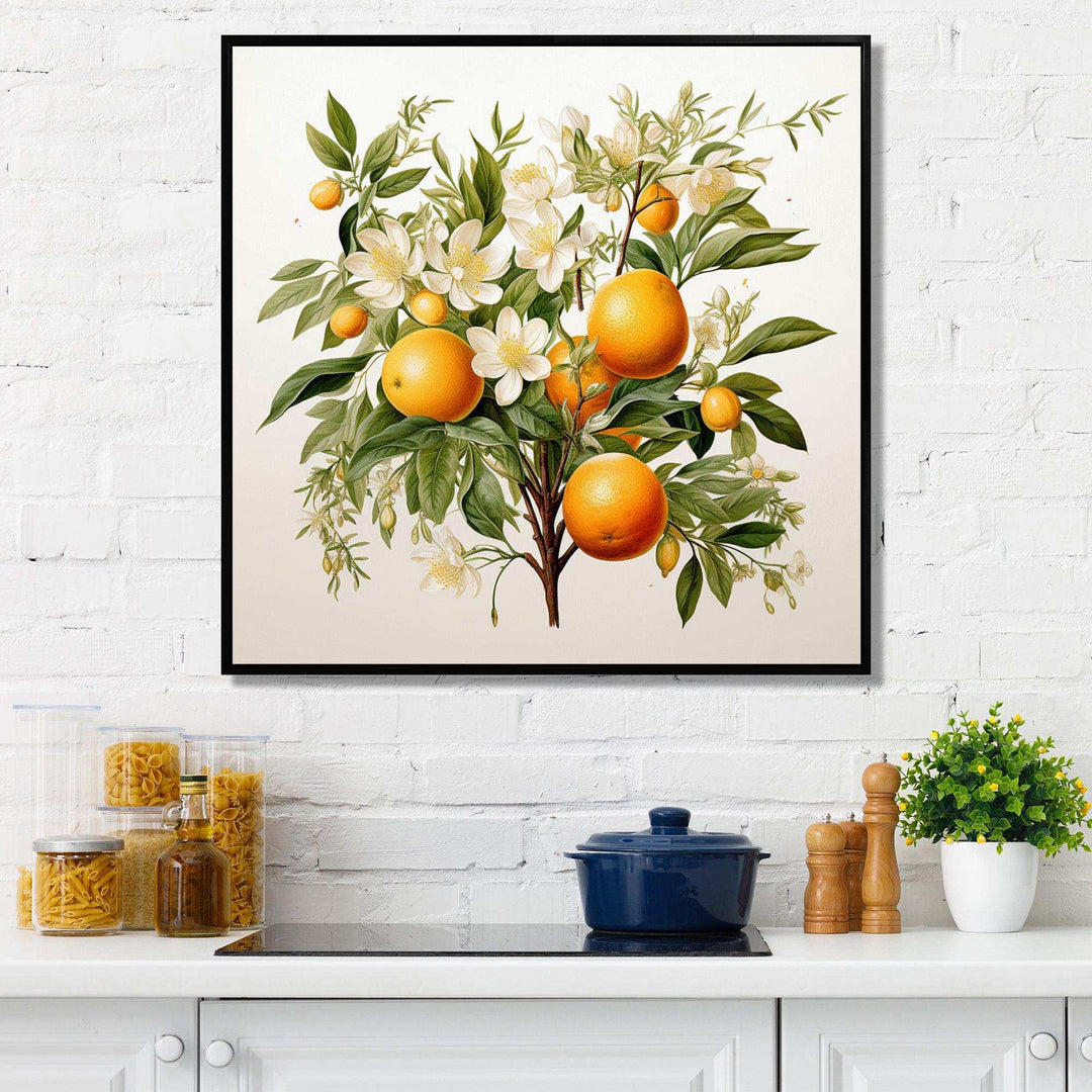 Orange Tree - Food &amp; Beverage Canvas Wall Art