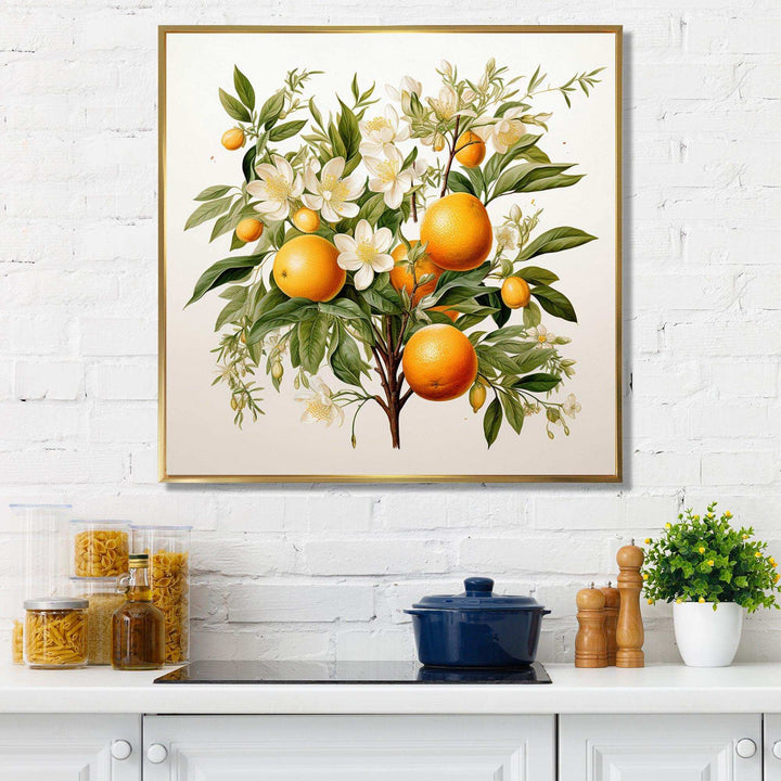 Orange Tree - Food &amp; Beverage Canvas Wall Art