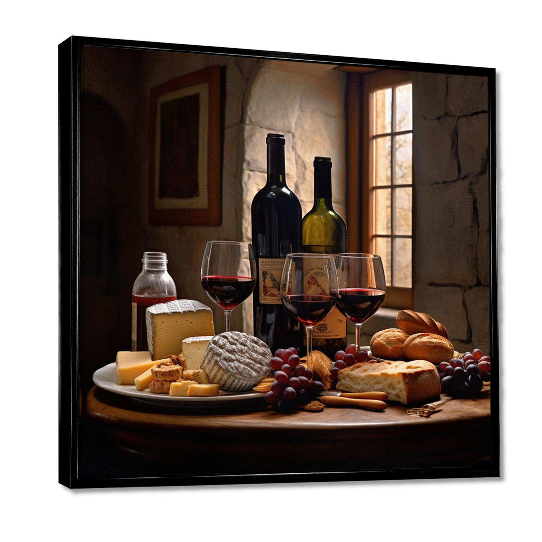 Cheese and Wine I - Food &amp; Beverage Canvas Wall Art