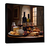 Cheese and Wine I - Food & Beverage Canvas Wall Art