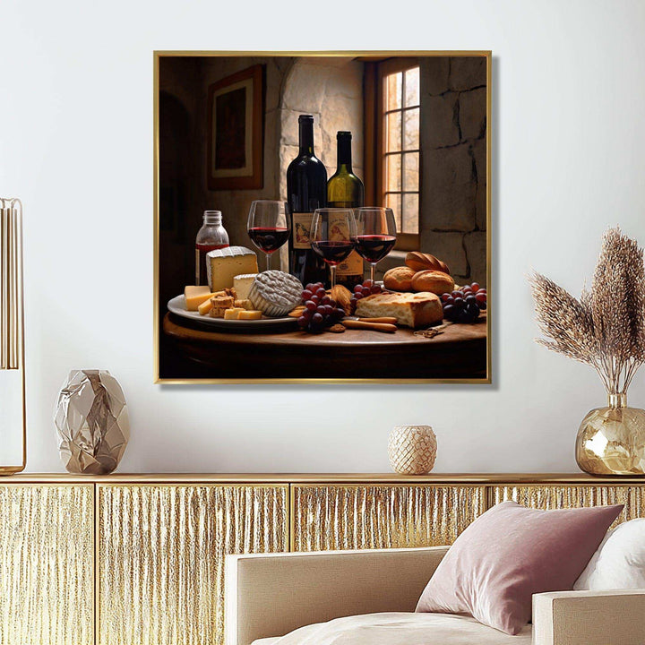 Cheese and Wine I - Food &amp; Beverage Canvas Wall Art