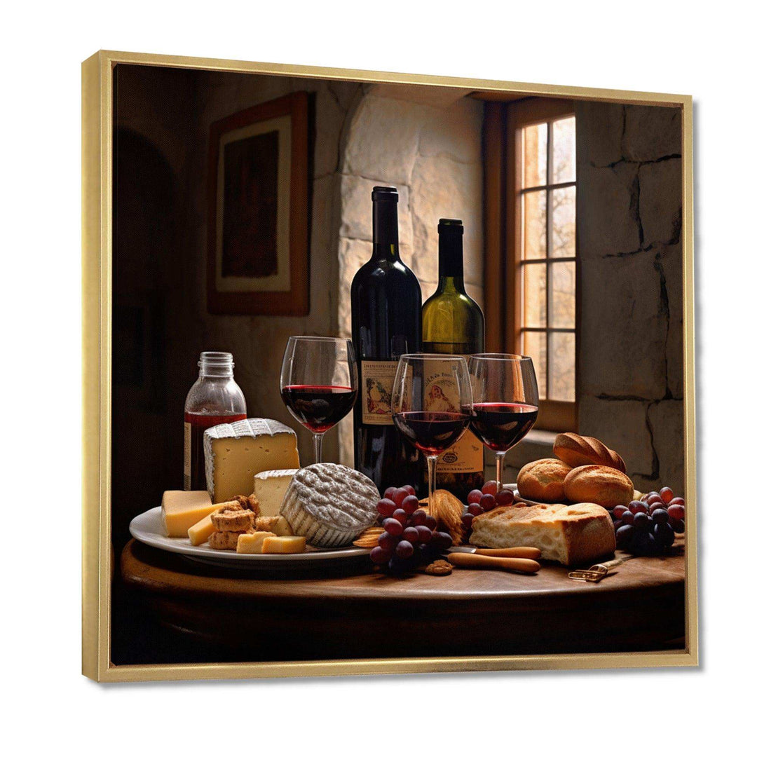 Cheese and Wine I - Food &amp; Beverage Canvas Wall Art