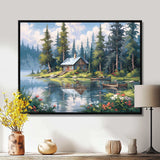 Rustic Refuge Lakehouse I - Landscapes Canvas Wall Art