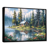 Rustic Refuge Lakehouse I - Landscapes Canvas Wall Art