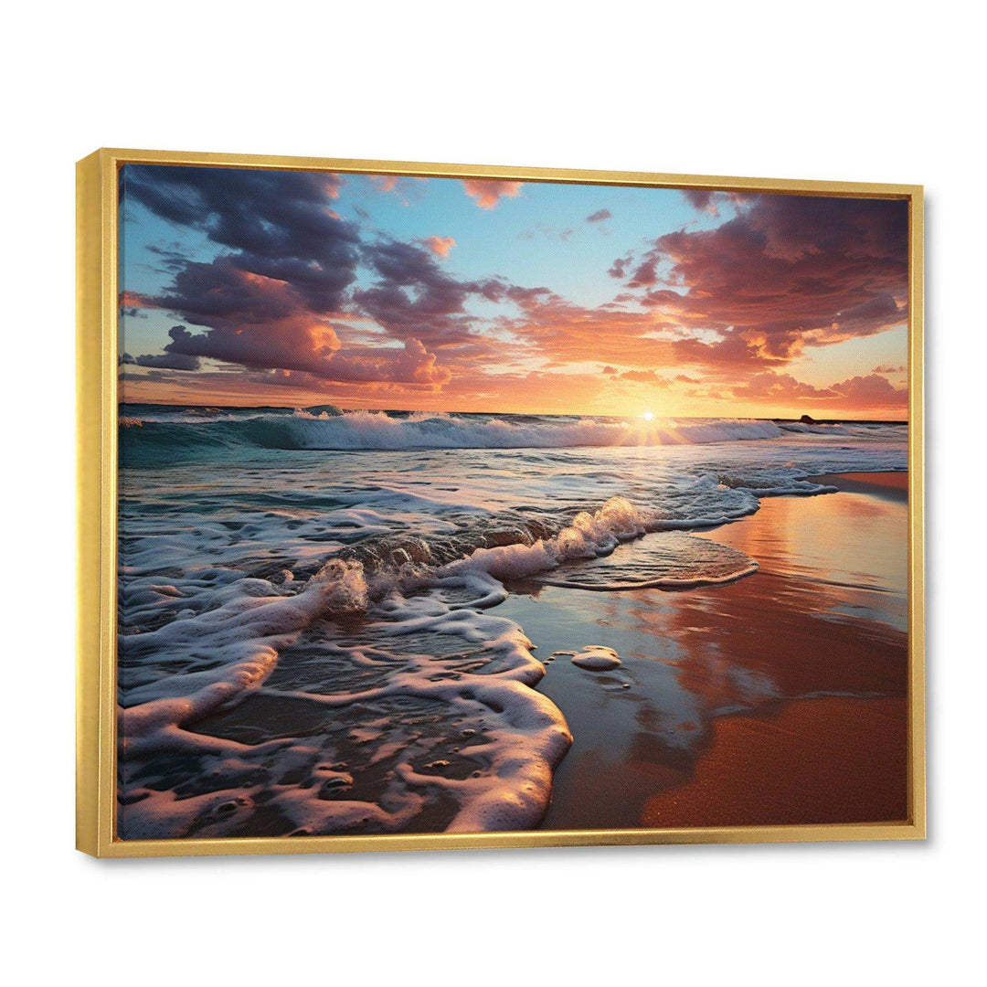 Sunset Horizon III - Coastal Canvas Wall Art