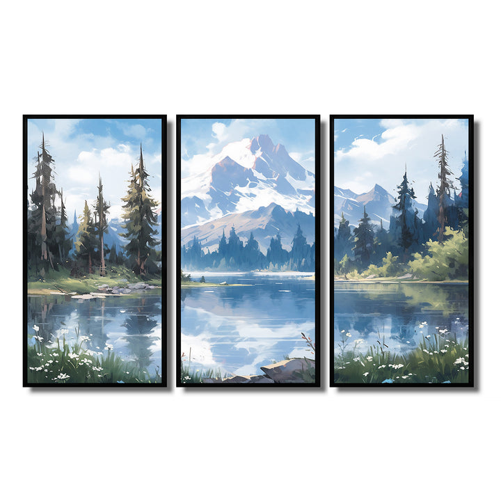 Mountain View Bliss III - Canvas Wall Art Sets
