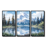 Mountain View Bliss III - Canvas Wall Art Sets