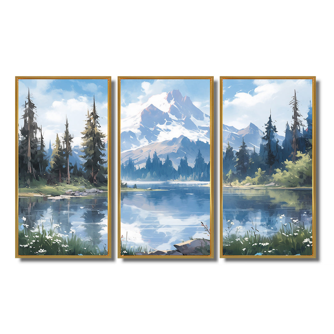 Mountain View Bliss III - Canvas Wall Art Sets