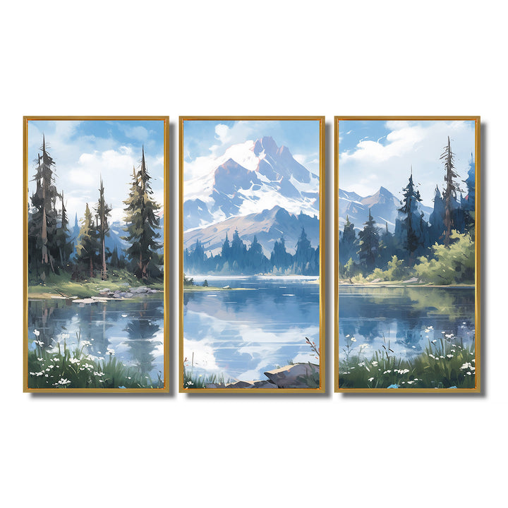 Mountain View Bliss III - Canvas Wall Art Sets