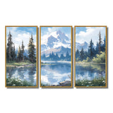 Mountain View Bliss III - Canvas Wall Art Sets