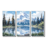 Mountain View Bliss III - Canvas Wall Art Sets